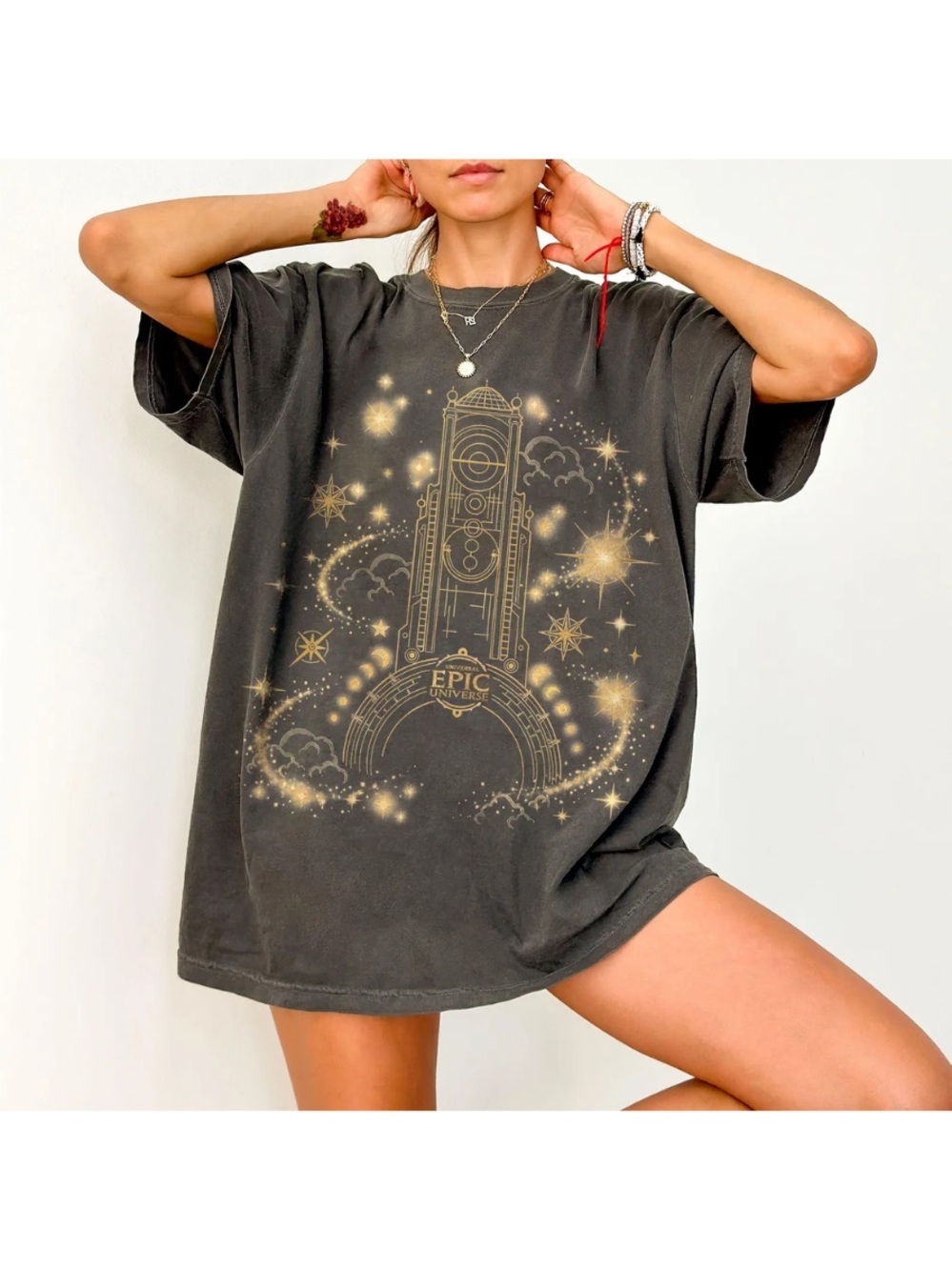 Comfort Colors Tee - Pepper with Gold Graphic